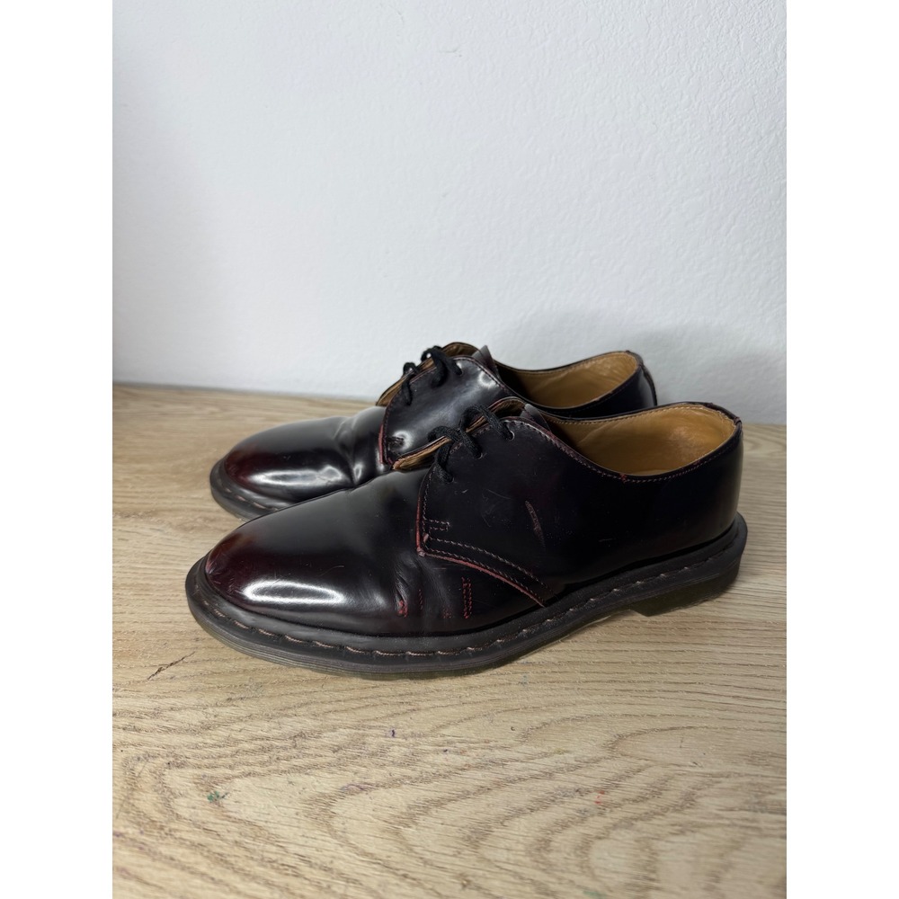 Dr. Martens Archie II Arcadia Cherry Red Leather Oxford Shoes Mens Size 7